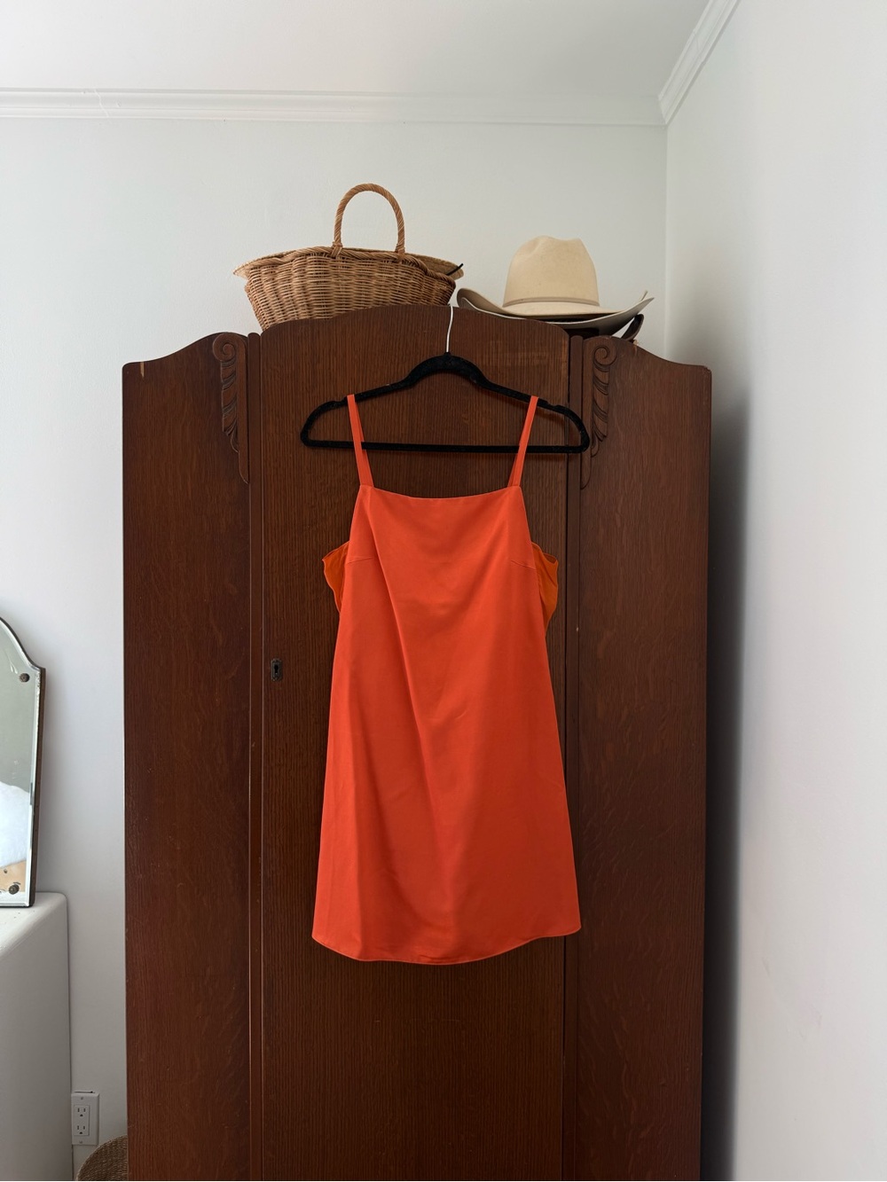 Loewe silk orange slip dress